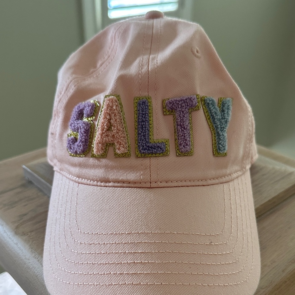 Pink 'SALTY' Embroidered Baseball Cap